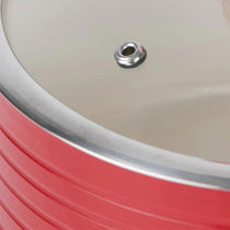 Swan Retro 3 Piece Saucepan Set With Glass Lids 16cm/18cm/20cm - Red