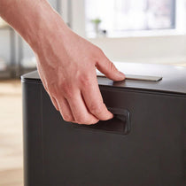 Swan Stealth Pedal Bin Iron Matt Finish Soft Closing Lid 30 Litre - Black