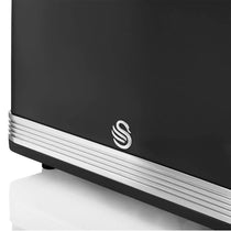 Swan Retro 2 Slice Toaster With Defrost Reheat And Cancel Functions Stainless Steel 815 W - Black