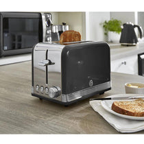 Swan Retro 2 Slice Toaster With Defrost Reheat And Cancel Functions Stainless Steel 815 W - Black