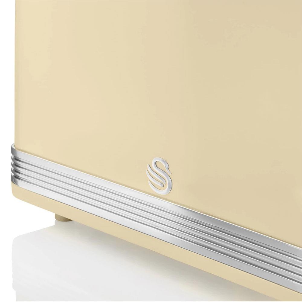Swan Retro 2 Slice Toaster With Defrost Reheat And Cancel Functions Stainless Steel 815 W - Cream Secondary image