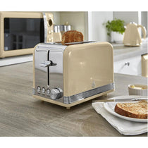 Swan Retro 2 Slice Toaster With Defrost Reheat And Cancel Functions Stainless Steel 815 W - Cream