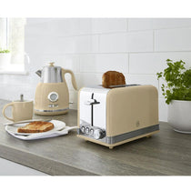 Swan Retro 2 Slice Toaster With Defrost Reheat And Cancel Functions Stainless Steel 815 W - Cream