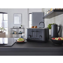 Swan Stealth 4 Slice Toaster With Defrost Reheat And Cancel Functions Stainless Steel 2000 W - Black