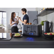 Swan Stealth 4 Slice Toaster With Defrost Reheat And Cancel Functions Stainless Steel 2000 W - Black