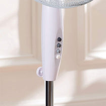 Fine Elements Oscillating 16 Inch Pedestal Fan With 2 Speed Settings 45 W - White