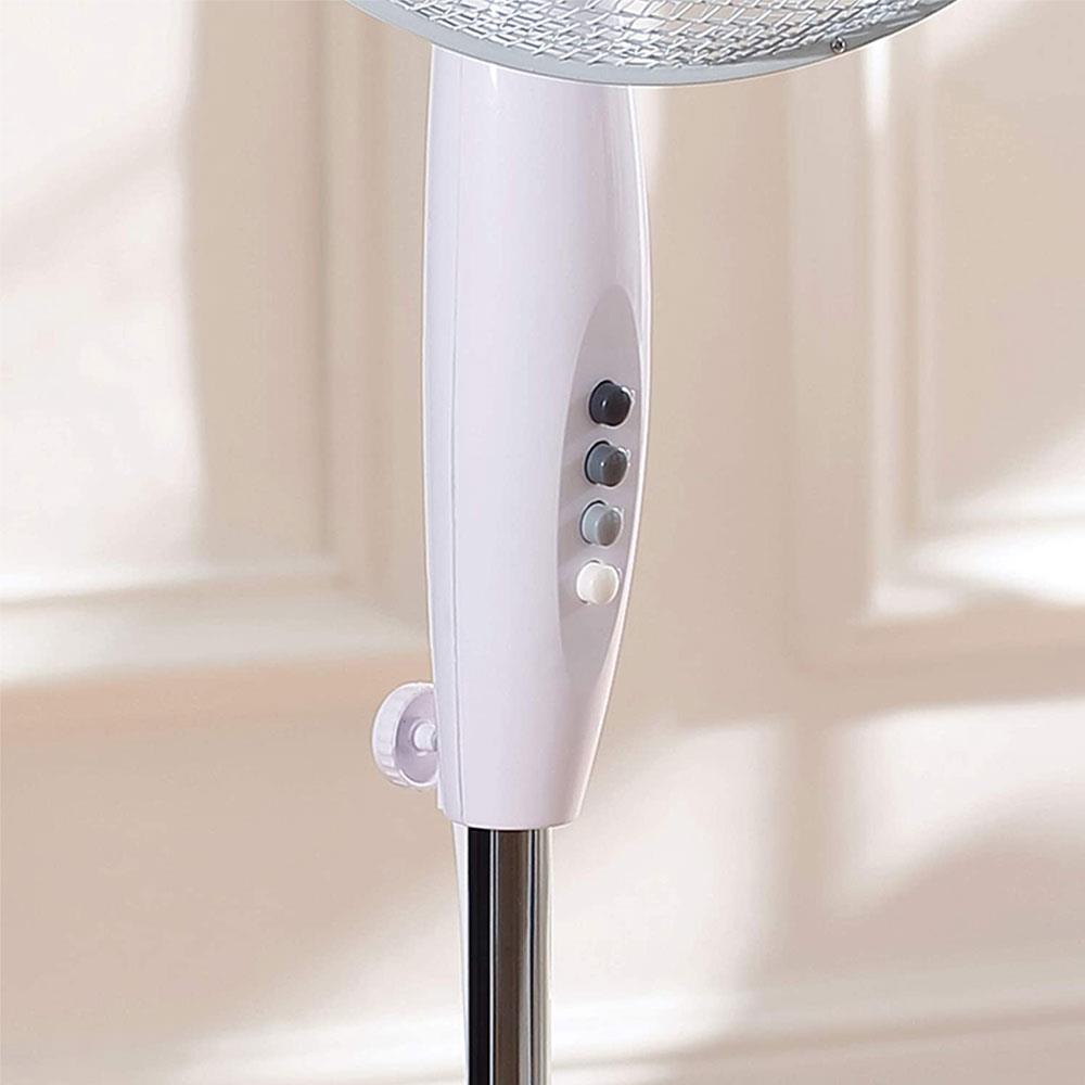 Fine Elements Oscillating 16 Inch Pedestal Fan With 2 Speed Settings 45 W - White