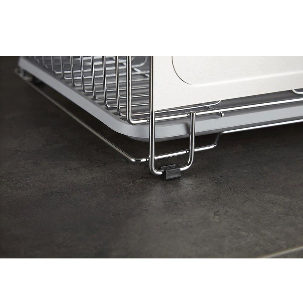 Swan Dish Rack Rust Resistant Dish Drainer With Anti Slip Feet And Drip Tray - Chrome