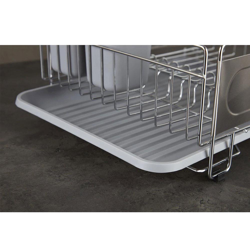 Swan Dish Rack Rust Resistant Dish Drainer With Anti Slip Feet And Drip Tray - Chrome