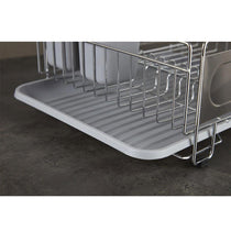 Swan Dish Rack Rust Resistant Dish Drainer With Anti Slip Feet And Drip Tray - Chrome