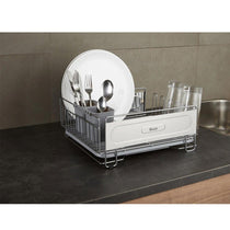 Swan Dish Rack Rust Resistant Dish Drainer With Anti Slip Feet And Drip Tray - Chrome