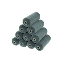 Coral Aspire Paint Mini Roller Sleeve Cover With Flocked Surface For Wood Finishing 4 Inch 10 Piece Set - Grey