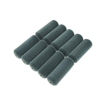 Coral Aspire Paint Mini Roller Sleeve Cover With Flocked Surface For Wood Finishing 4 Inch 10 Piece Set - Grey