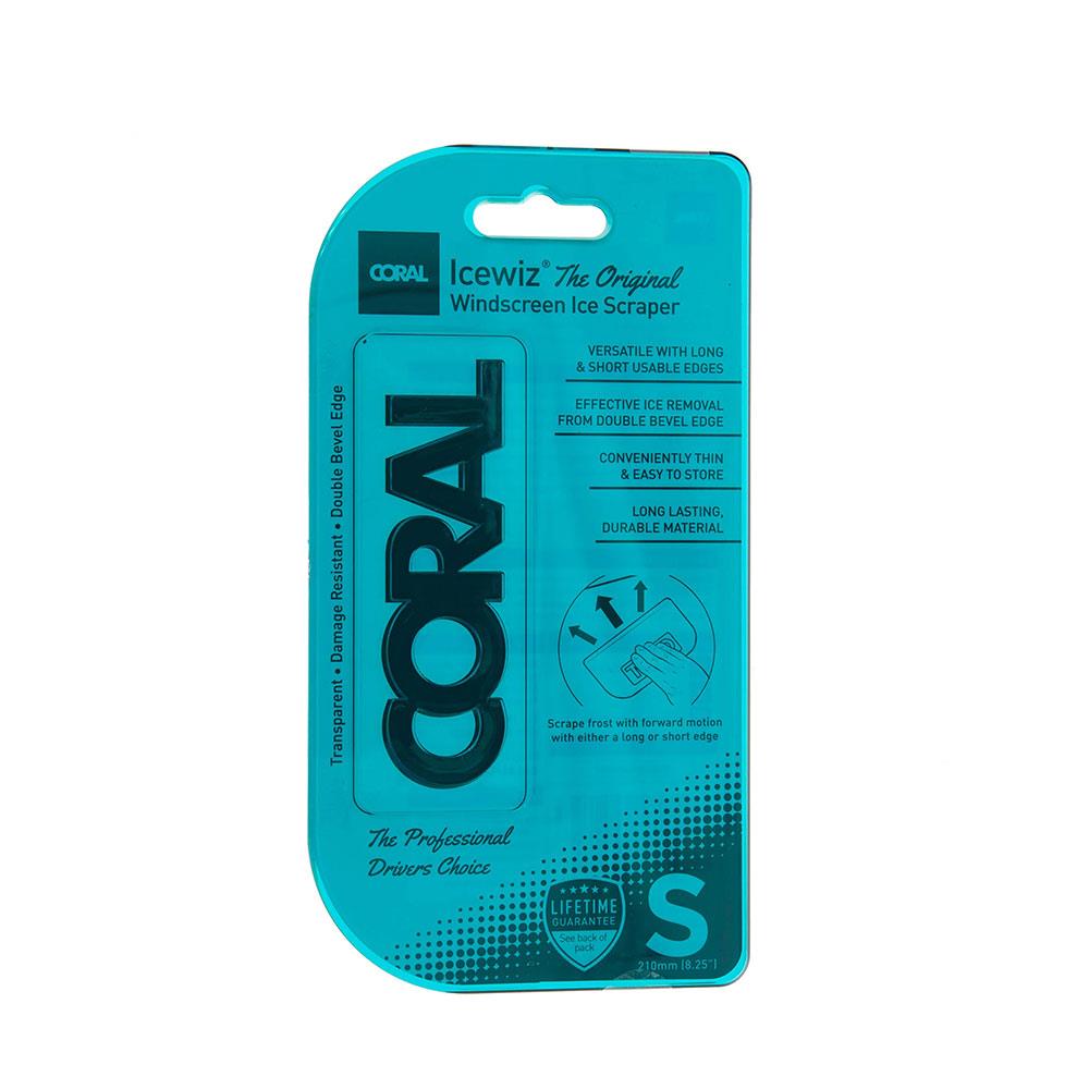 Coral Icewiz Original Ice Scraper And Snow Remover For Car Windscreens 8.2 Inch - Blue