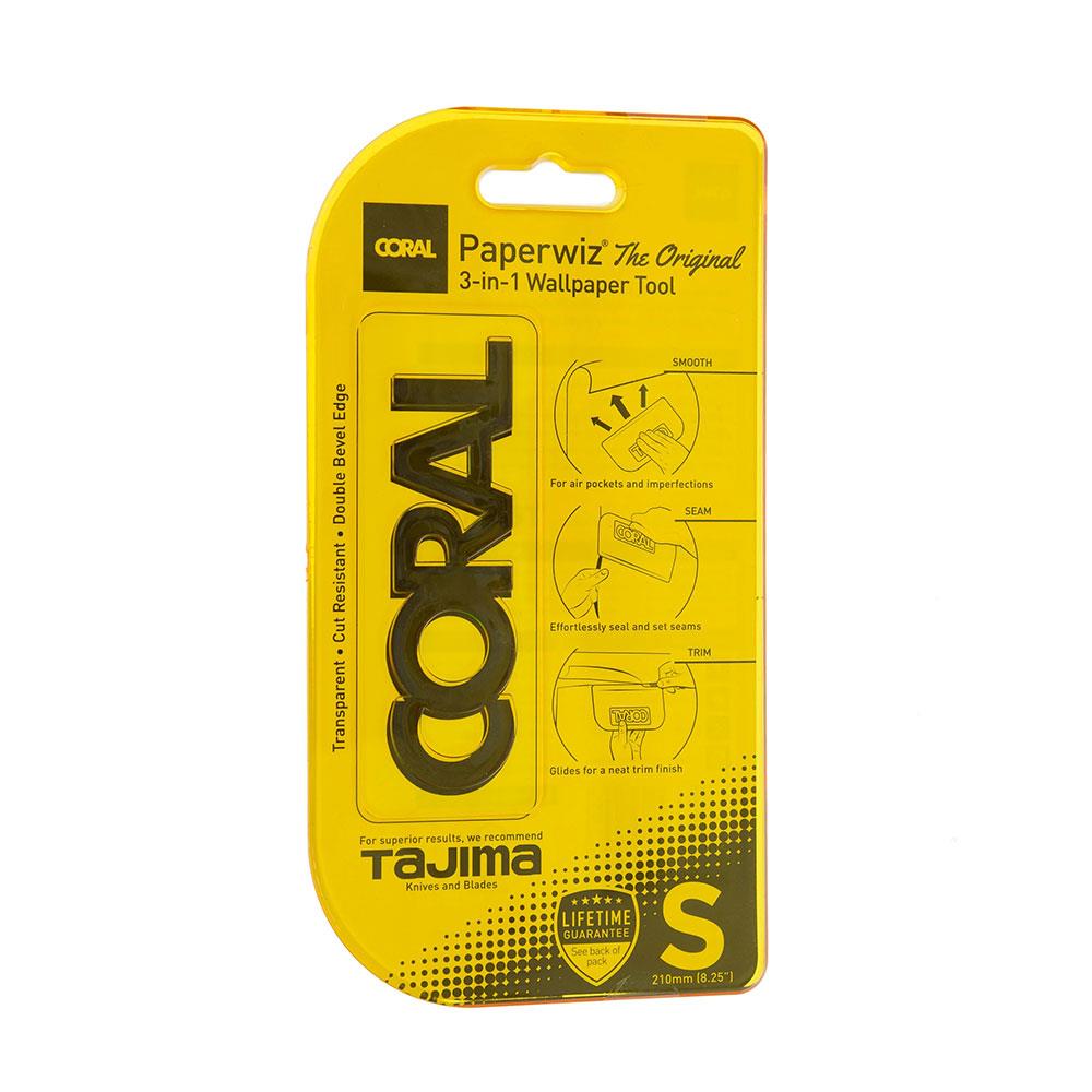 Coral Paperwiz Original 3-In-1 Wallpaper Tool For Paper-Hanging Trim Guide And Paint Shield 8.2 Inch - Yellow Secondary image