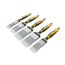 Coral Shurglide Paint Brushes With No Loss of Bristle SRT Paintbrush Heads 5 Piece Set - Yellow/Black