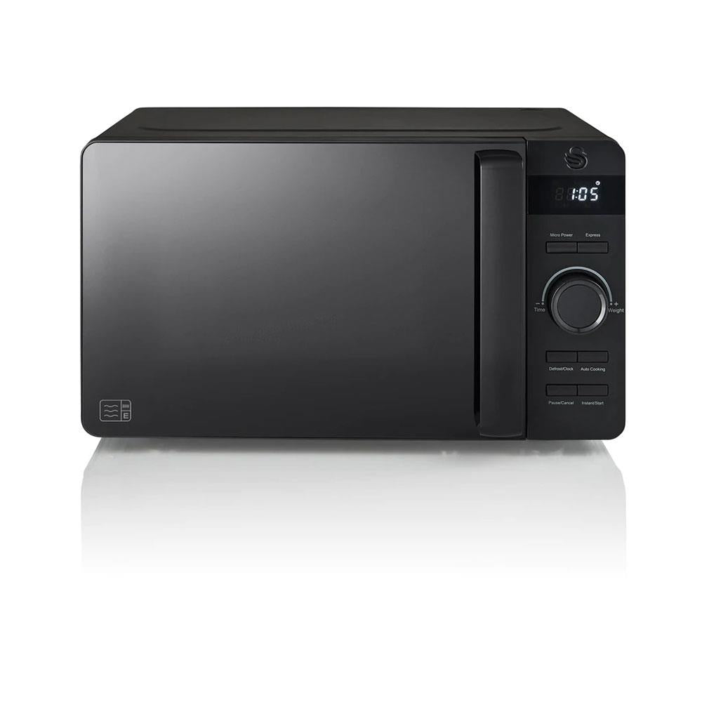 Swan Stealth Digital Microwave Glass Various Power Levels 800 W 20 Litre - Black
