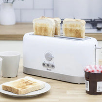 Swan Long Slot 4 Slice Toaster With Variable Browning Control 1400 W - White