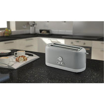 Swan Long Slot 4 Slice Toaster With Variable Browning Control 1400 W - Grey