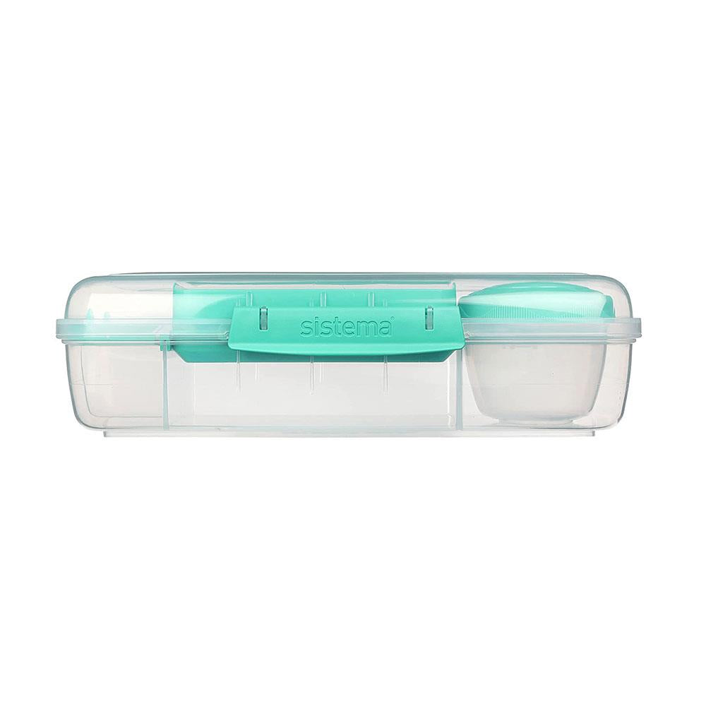 Sistema Bento Box To Go Lunch Box With Fruit Yogurt Pot 1.76 Litre - Assorted Colours