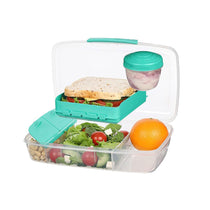 Sistema Bento Box To Go Lunch Box With Fruit Yogurt Pot 1.76 Litre - Assorted Colours
