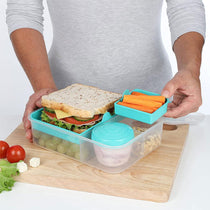 Sistema Bento Box To Go Lunch Box With Fruit Yogurt Pot 1.65 Litre - Assorted Colours