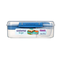 Sistema Bento Box To Go Lunch Box With Fruit Yogurt Pot 1.65 Litre - Assorted Colours