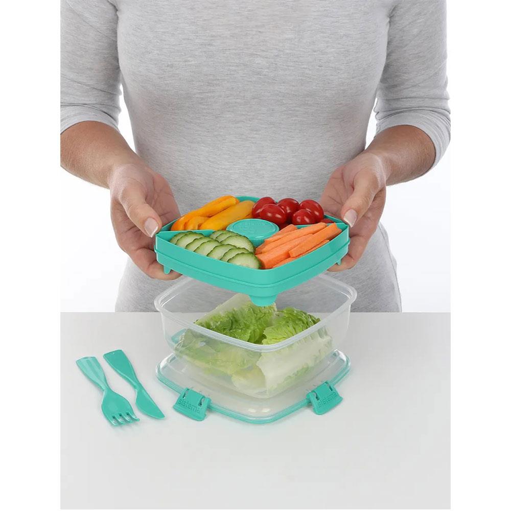 Sistema TO GO Salad To Go Lunch Box 1.1 Litre Container - Assorted Colours