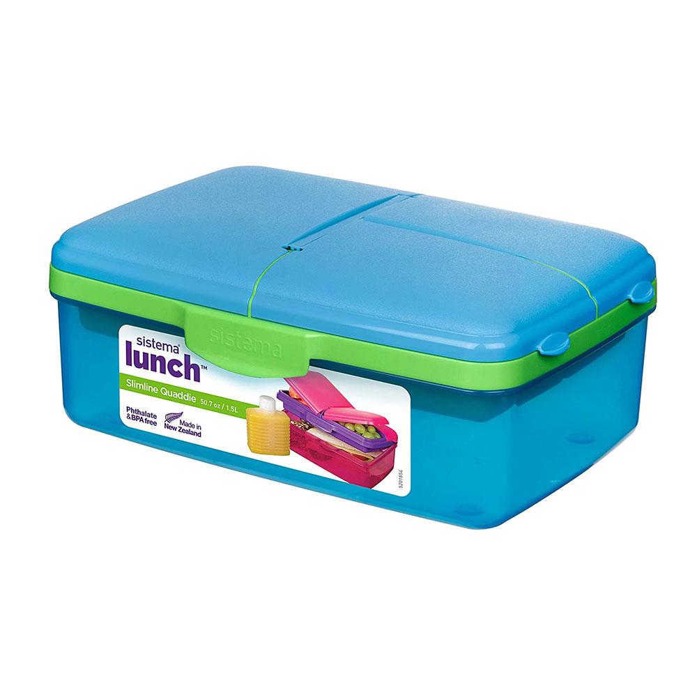 Sistema Trends Slimline Quaddie Lunch Box 1.5 Litre - Assorted Colour Secondary image