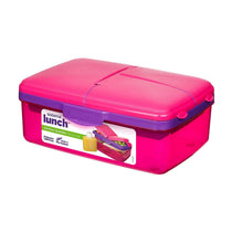 Sistema Trends Slimline Quaddie Lunch Box 1.5 Litre - Assorted Colour
