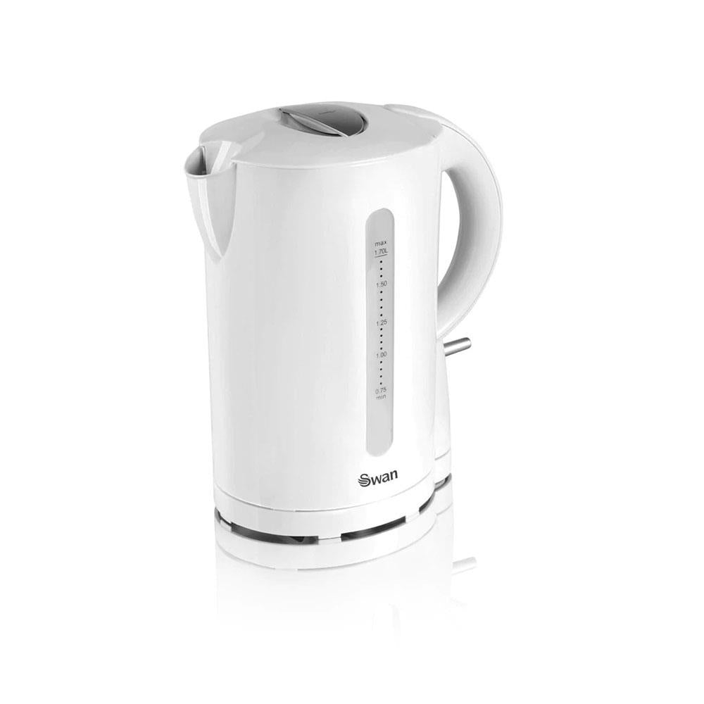Swan Cordless Jug Kettle Rapid And Quiet Boil 2200 W 1.7 Litre - White