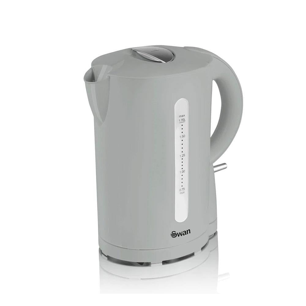 Swan Cordless Jug Kettle Rapid And Quiet Boil 2200 W 1.7 Litre - Grey