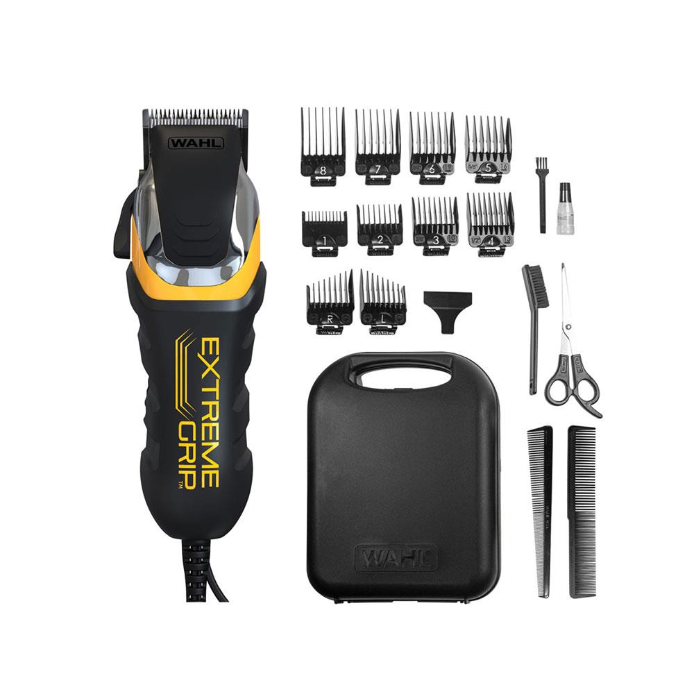 Wahl Extreme Grip Pro Hair Clipper With 10 Attachment Combs - Black/Yellow Main image