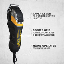 Wahl Extreme Grip Pro Hair Clipper With 10 Attachment Combs - Black/Yellow