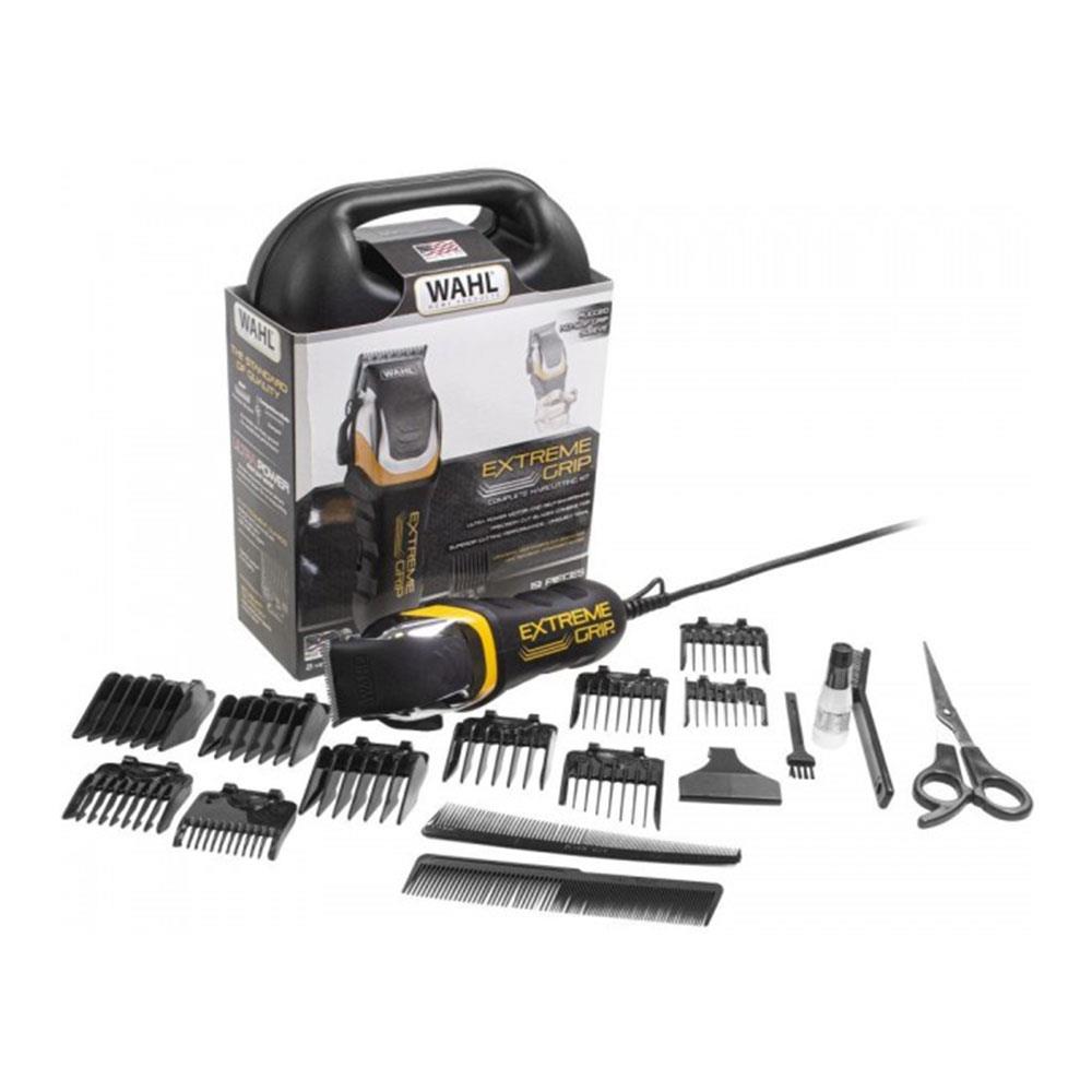 Wahl Extreme Grip Pro Hair Clipper With 10 Attachment Combs - Black/Yellow