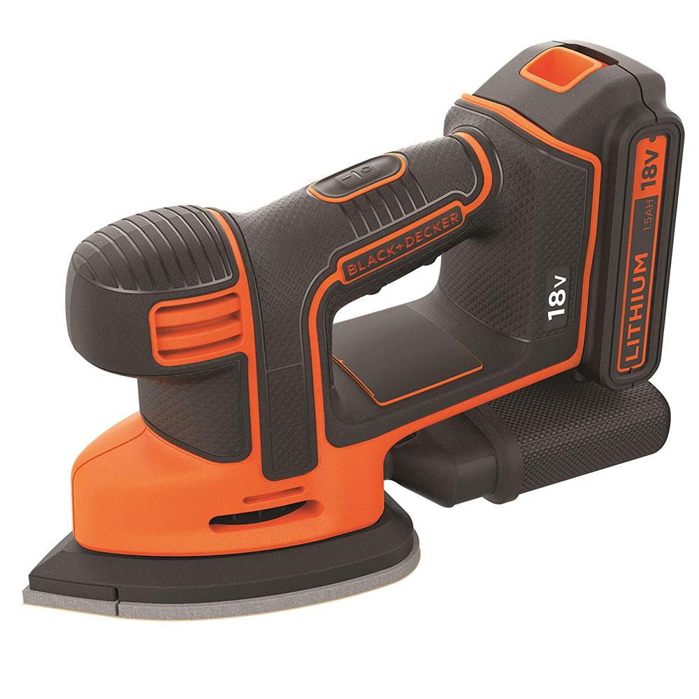 Black & Decker 18V Hammer Drill And Detail Sander Twin Kit With 1.5Ah Battery And 1A Charger In Soft Bag