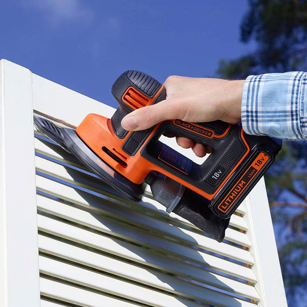 Black & Decker 18V Hammer Drill And Detail Sander Twin Kit With 1.5Ah Battery And 1A Charger In Soft Bag