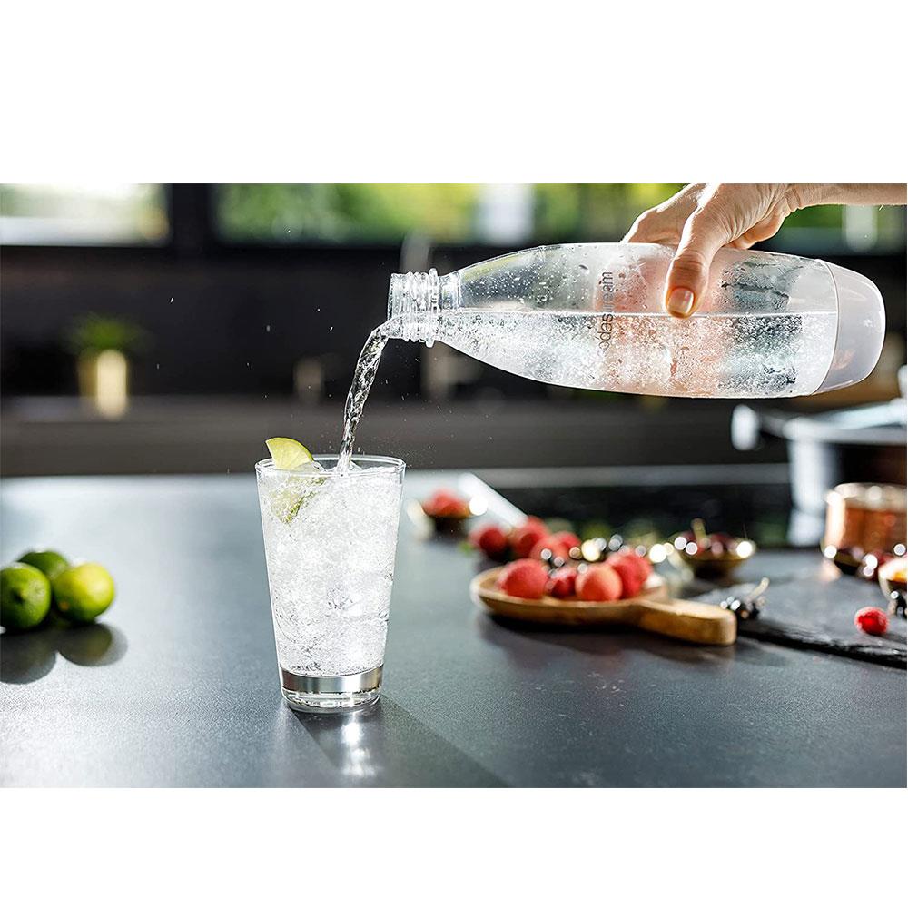 SodaStream Terra Sparkling Water Maker With 60 Litre Gas Cylinder And 1 Litre Dishwasher Safe - White
