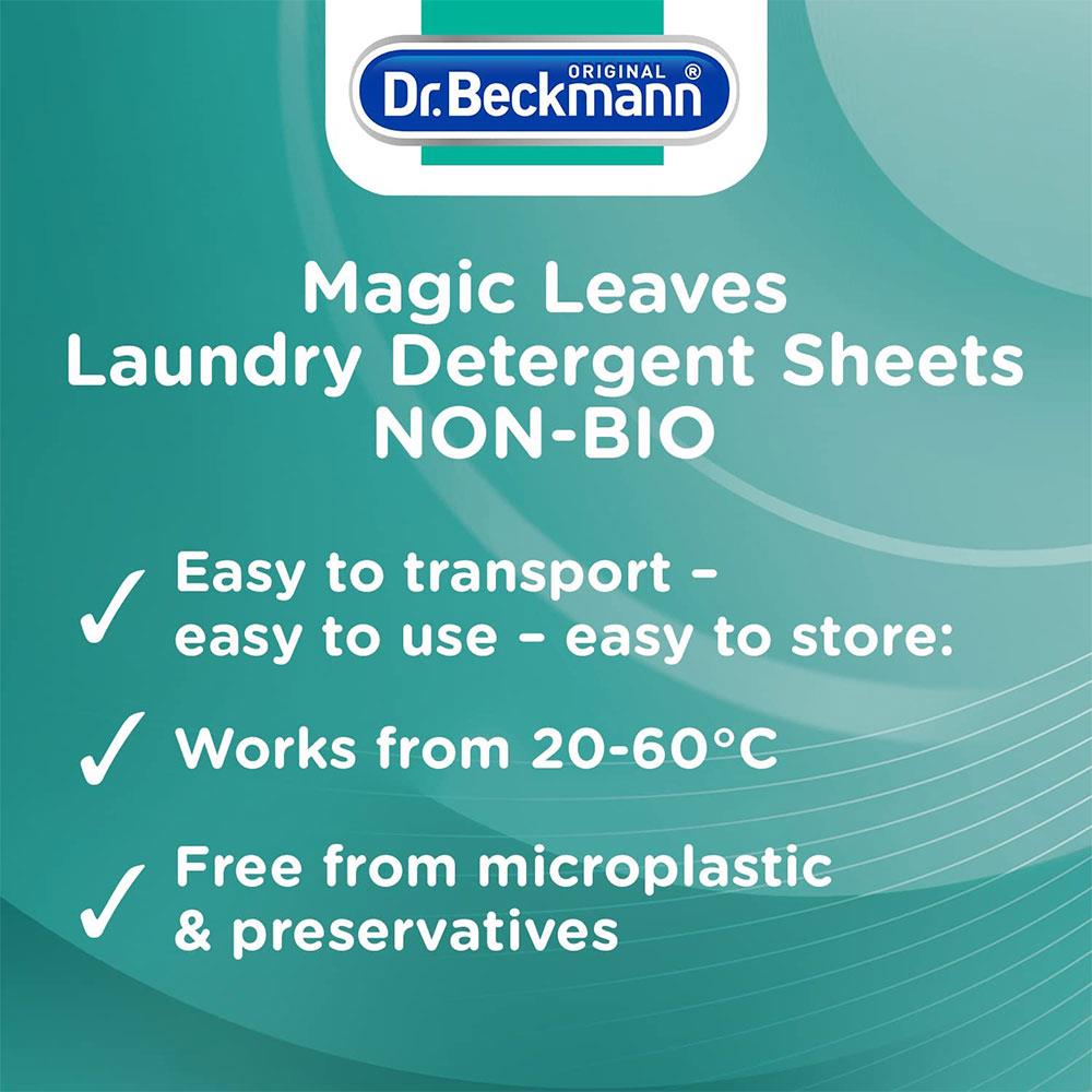 Dr. Beckmann Magic Leaves Non-Bio Laundry Detergent Sheets - 25 Washes