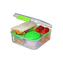 Sistema To Go Bento Cube Lunch Box 1.25 Litre With 150ml Yoghurt Pot - Assorted Color