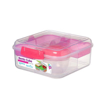 Sistema To Go Bento Cube Lunch Box 1.25 Litre With 150ml Yoghurt Pot - Assorted Color