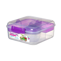Sistema To Go Bento Cube Lunch Box 1.25 Litre With 150ml Yoghurt Pot - Assorted Color