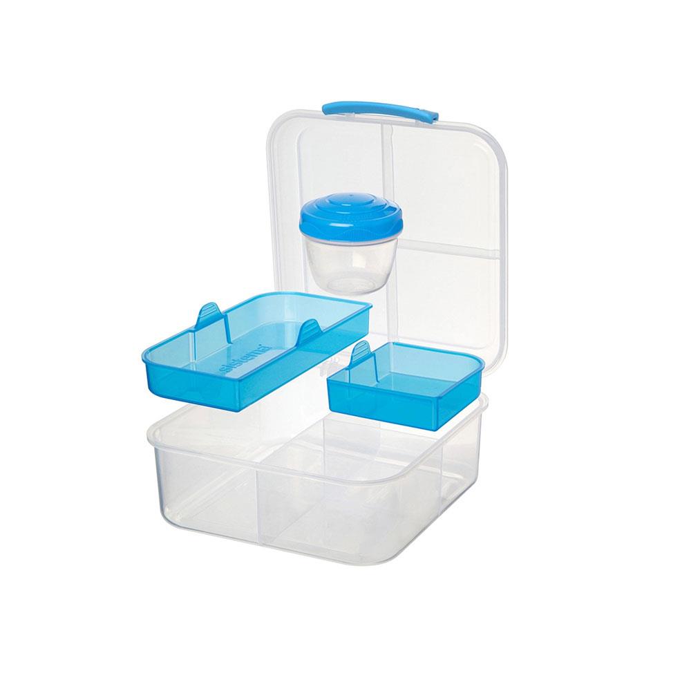 Sistema To Go Bento Cube Lunch Box 1.25 Litre With 150ml Yoghurt Pot - Assorted Color