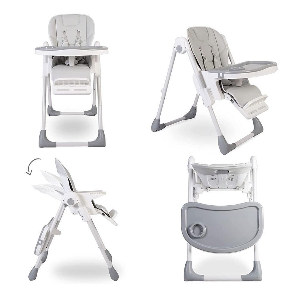 Red Kite Feed Me Lolo Luxury High Lo Highchair Six Height Adjustable - Grey