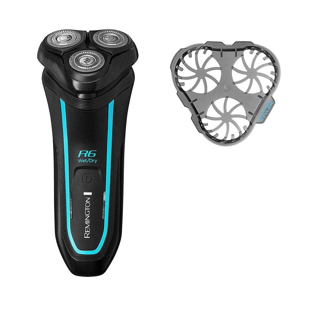 Remington R6 Style Series Aqua Wet And Dry Rotary Electric Shaver - Black