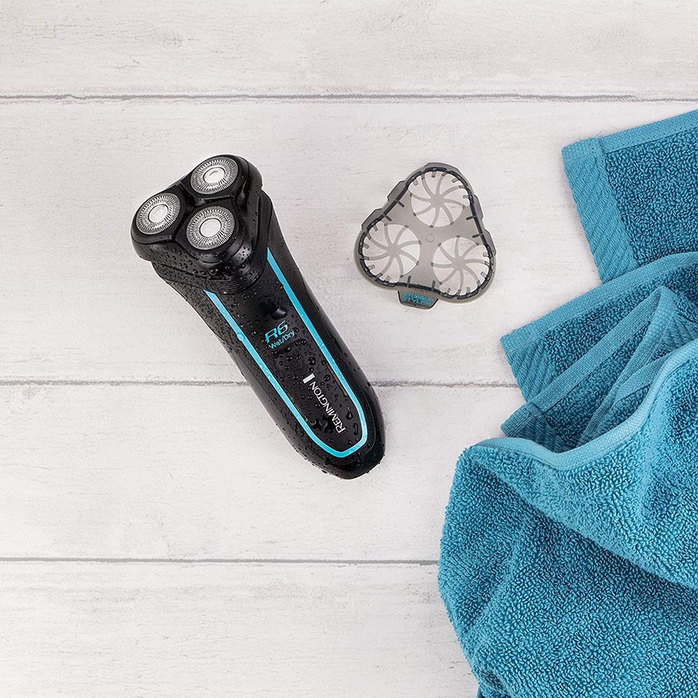 Remington R6 Style Series Aqua Wet And Dry Rotary Electric Shaver - Black