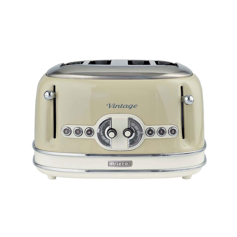 Ariete Vintage 4 Slice Toaster With Defrost Reheat And Cancel Metal 1600 W - Cream Secondary image