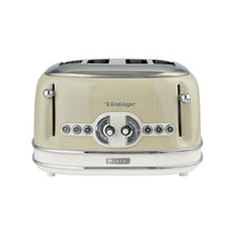 Ariete Vintage 4 Slice Toaster With Defrost Reheat And Cancel Metal 1600 W - Cream