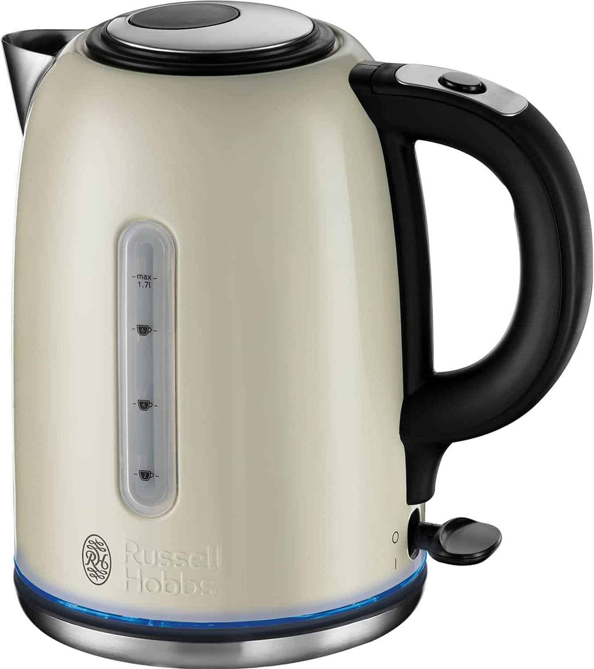 Russell Hobbs Quiet Boil Jug Kettle Stainless Steel 3000 W 1.7 Litre - Cream Main image