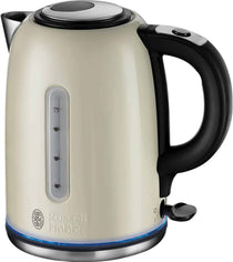 Russell Hobbs Quiet Boil Jug Kettle Stainless Steel 3000 W 1.7 Litre - Cream